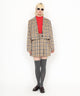 ボックスプリーツチェックミニスカート