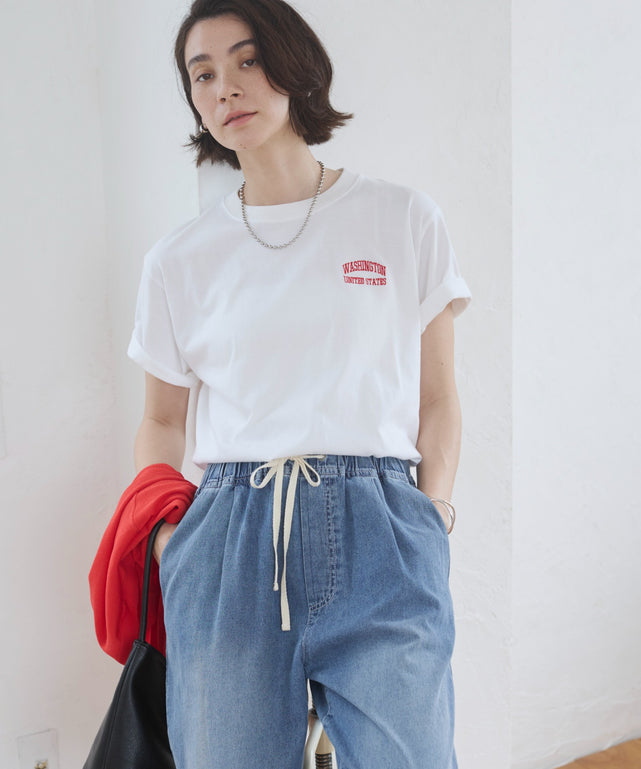 ワンポイント刺繍ロゴTシャツ