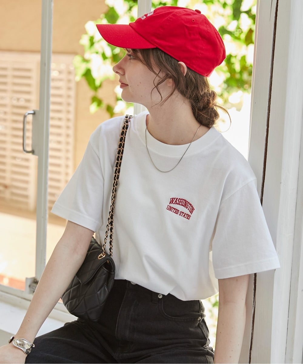 ワンポイント刺繍ロゴTシャツ