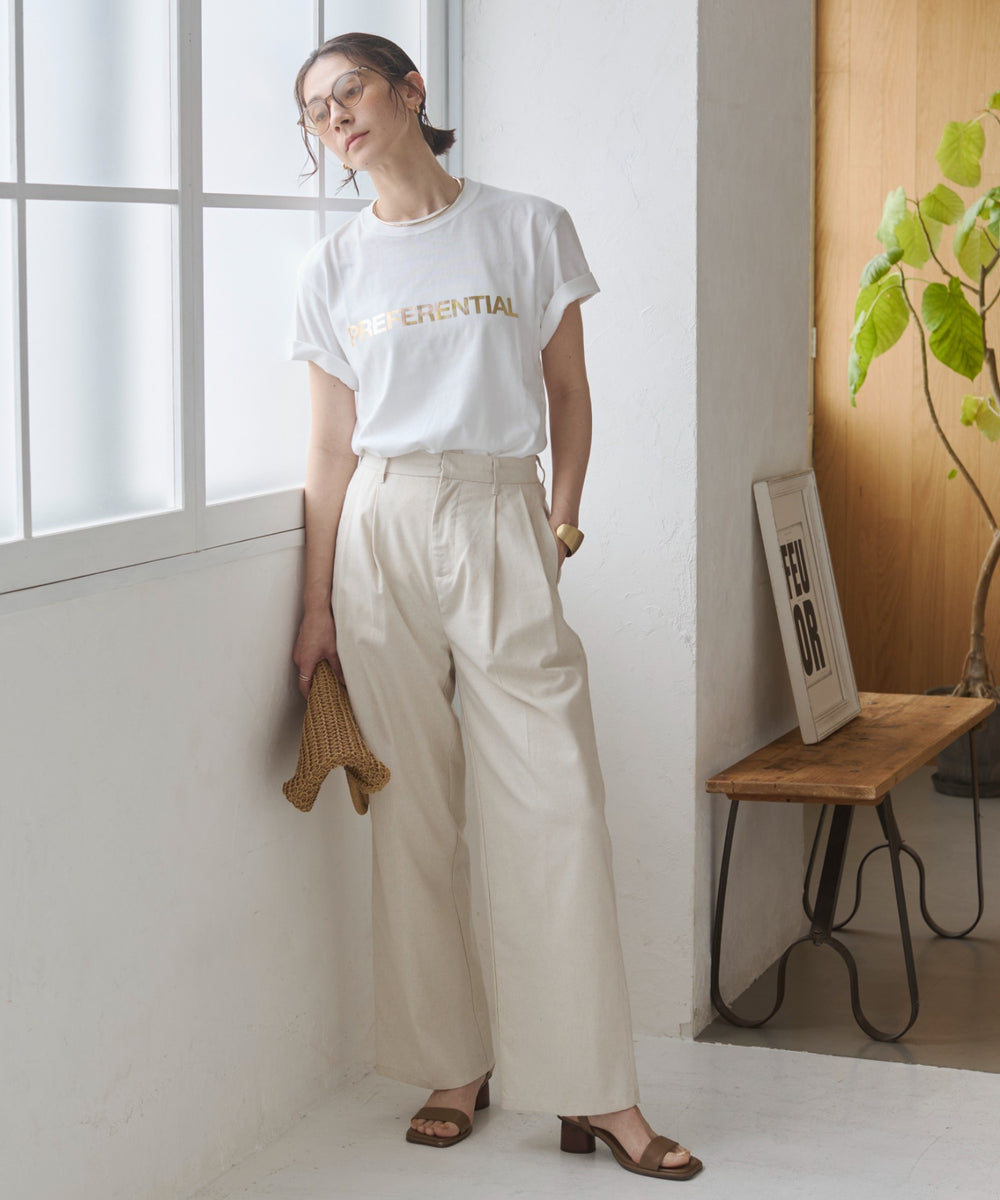 フロッキーロゴプリントTシャツ