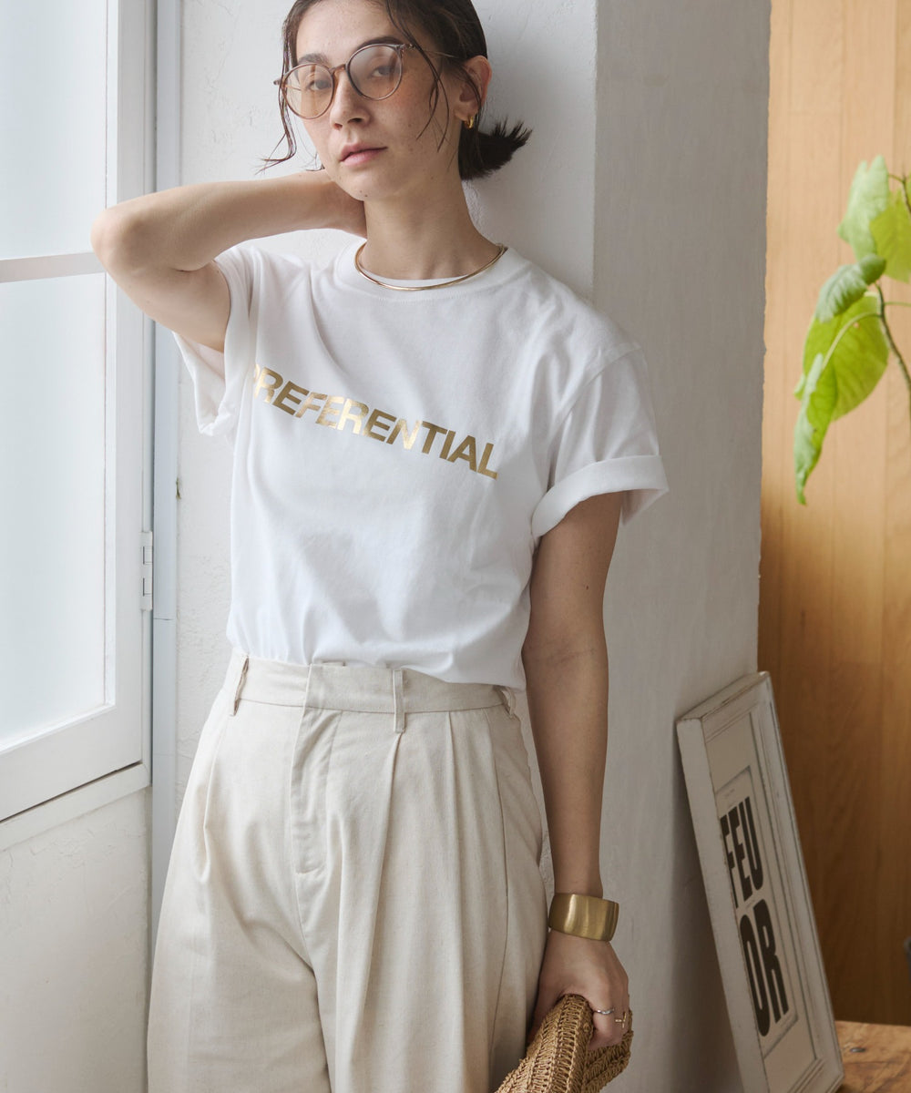 フロッキーロゴプリントTシャツ