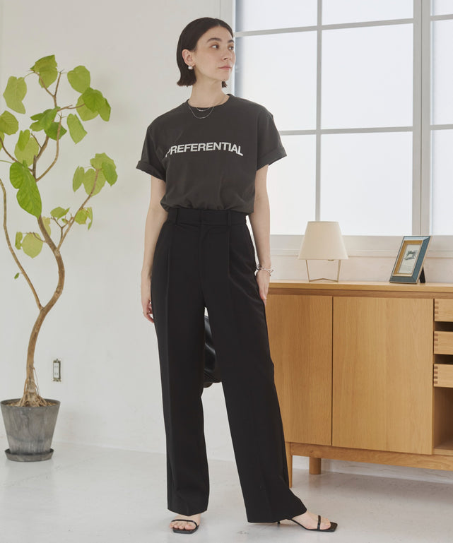 フロッキーロゴプリントTシャツ