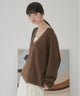 オーバーサイズVネックニットプルオーバー