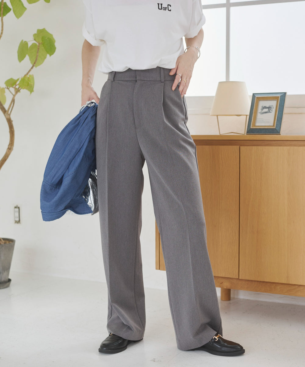 タックストレートスラックス