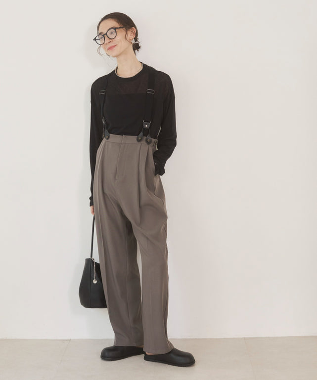 model:168㎝　着用サイズ:M（レギュラー丈）ブラック