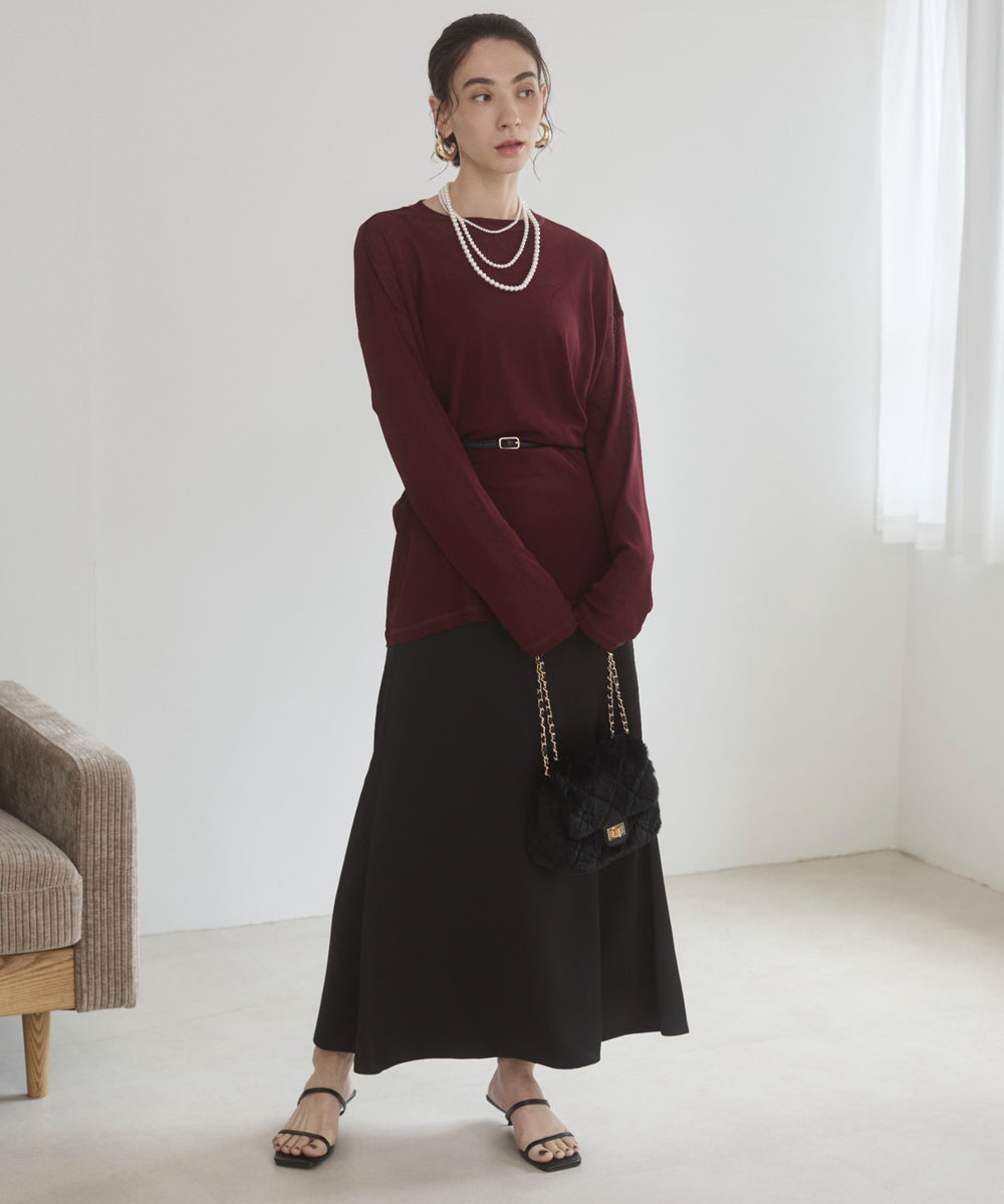 model:168㎝　着用サイズ:MT（ロング丈）ワイン