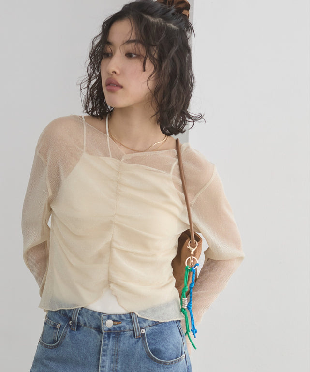 ストラップカップ付きベアキャミソール