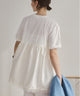 サテンレースドッキングレイヤードトップス