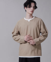フェイクレイヤードキーネックT（LS）