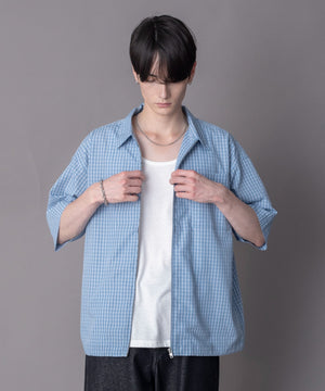 ブルーチェック1 モデル：180cm L着用