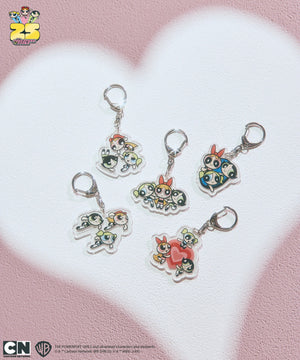 パワーパフ ガールズアクリルキーホルダー