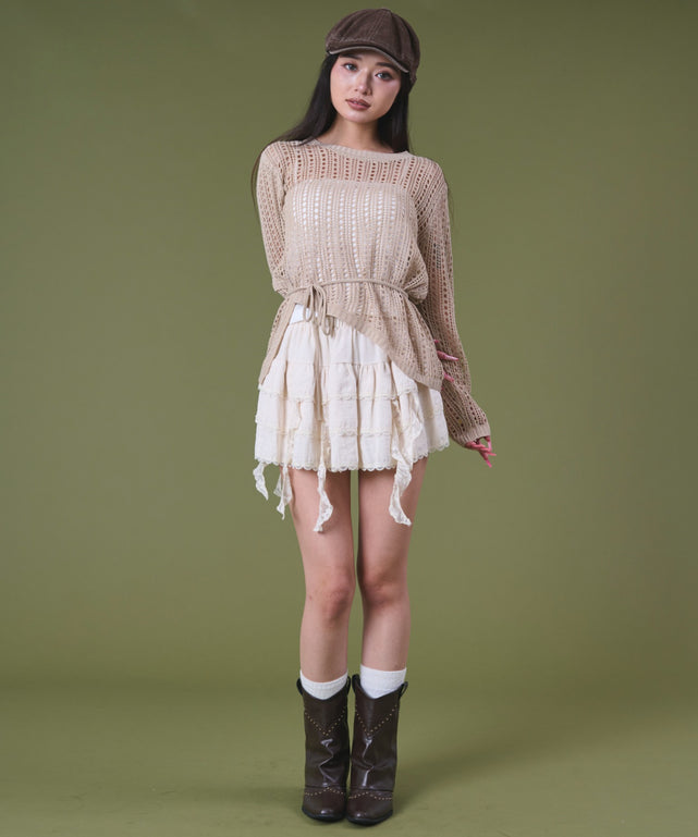 ベージュ モデル：163cm F着用
