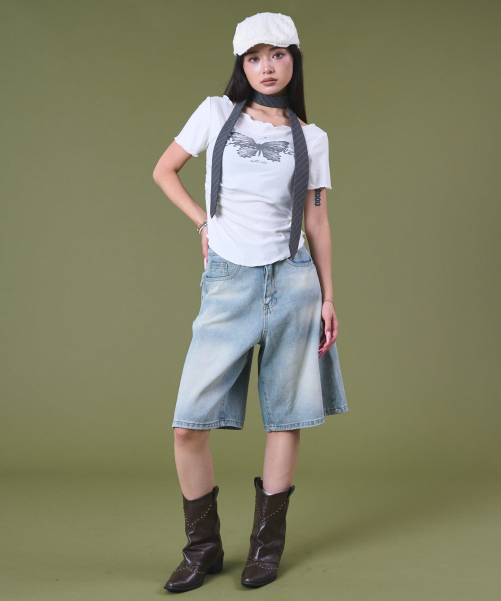 デニム淡 モデル：163cm S着用