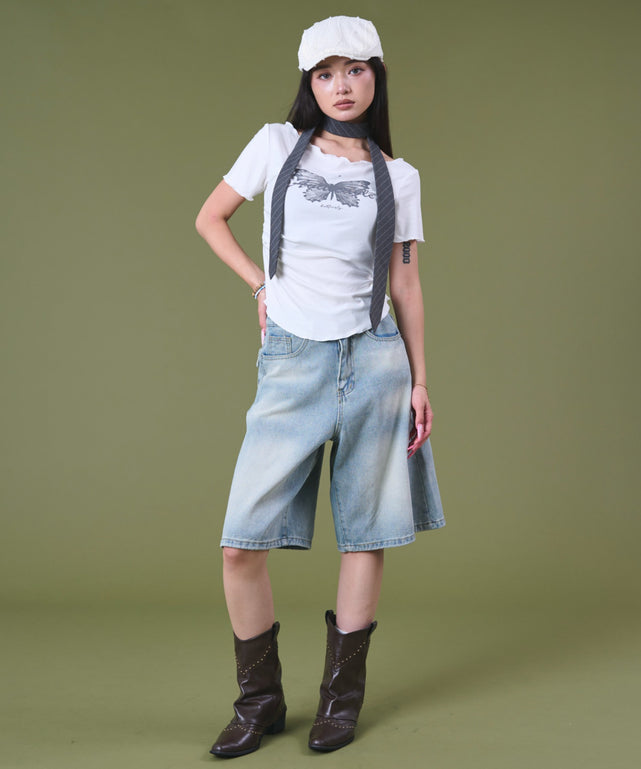 デニム淡 モデル：163cm S着用