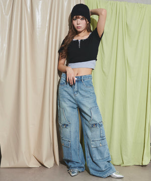 デニム中濃 モデル：160cm F着用