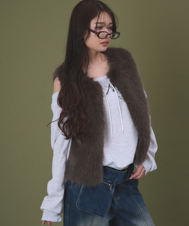 ブラウン モデル：163cm F着用