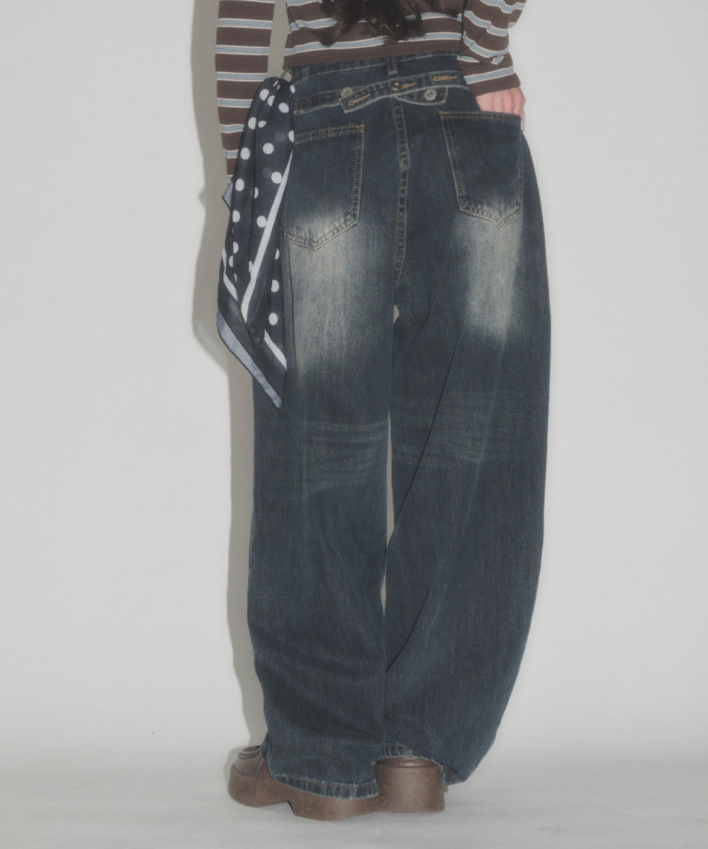 デニム中濃 モデル：163cm S着用