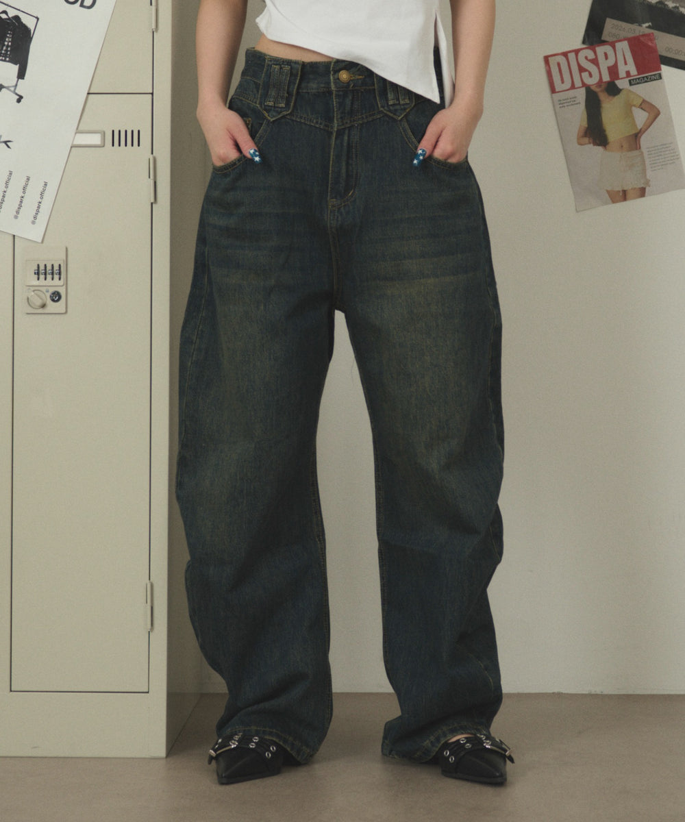 デニム中濃 モデル：163cm F着用