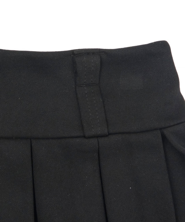 ベルト付きダブルウエストプリーツミニスカパン
