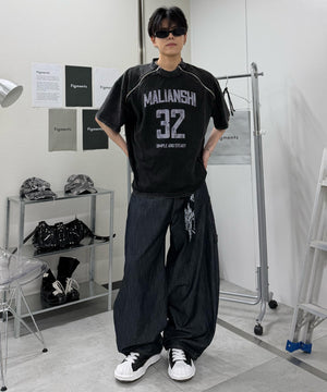 デニムインディゴ モデル:176cm L着用