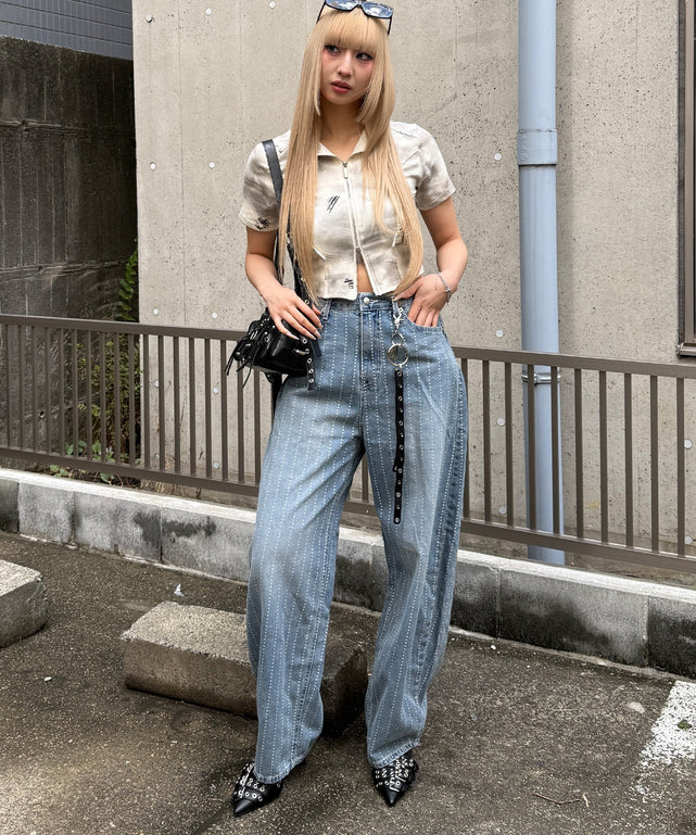 デニム中濃 モデル:168cm L着用