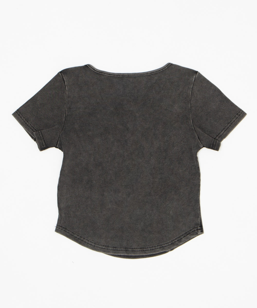 フェードレースアップTシャツ