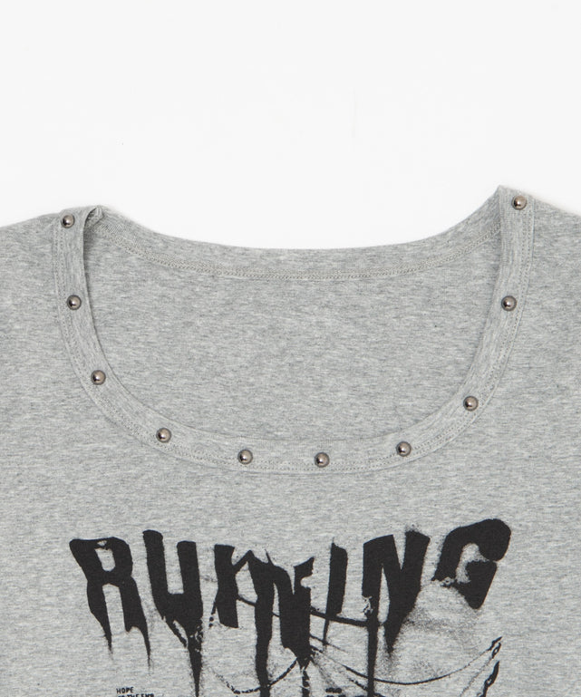 スタッズネックPUNKトップ