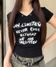 アイレットVネックTシャツ/ブラック モデル:159cm F着用
