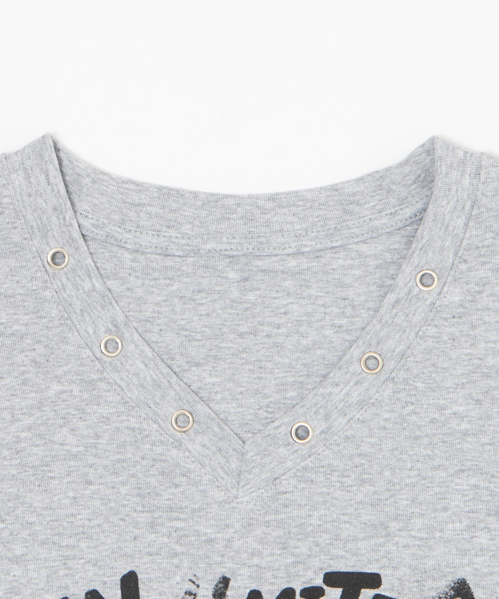 アイレットVネックTシャツ