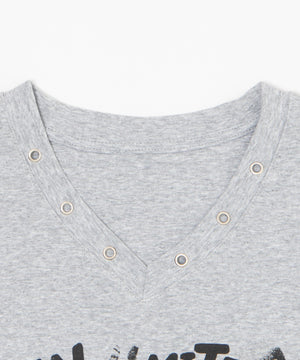 アイレットVネックTシャツ