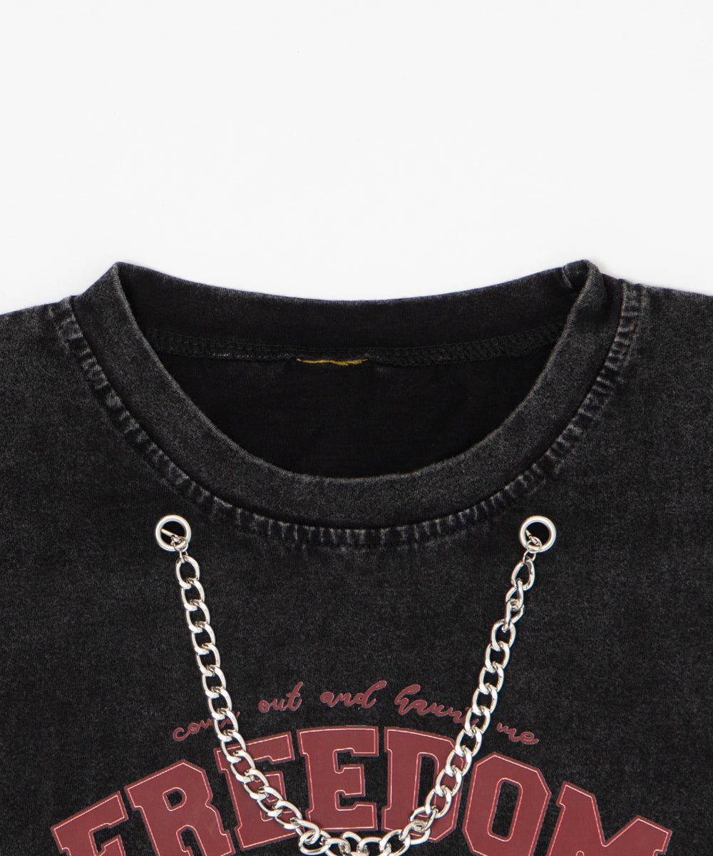 ピグメントチェーンロゴT