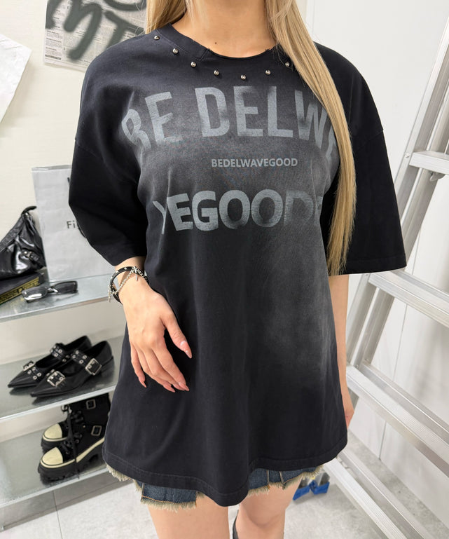 BEDELWEスタッズTシャツ/ブラック モデル:168cm F着用