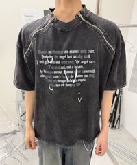 ラグランZIPロゴビッグTシャツ