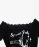 オフショルレースロゴTシャツ