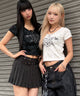 ゴシックアイコンレースアップTシャツ