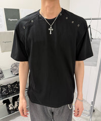 アイレットドットダブルヘンリーTシャツ