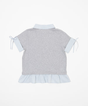 ヘムフリルシャツドッキングTシャツ