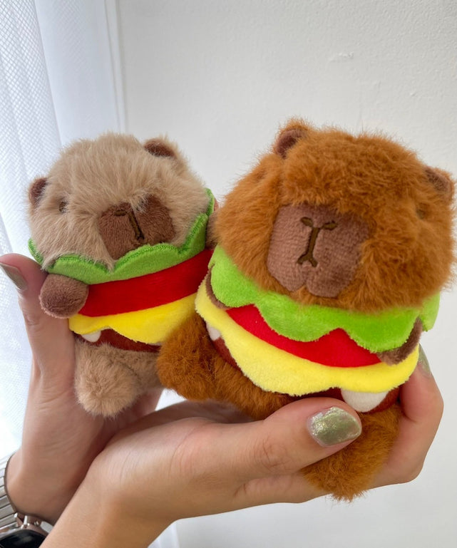 バーガーカピバラぬいぐるみキーホルダー/柄１