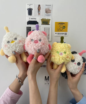 キュルキュルあにまるぬいぐるみキーホルダー