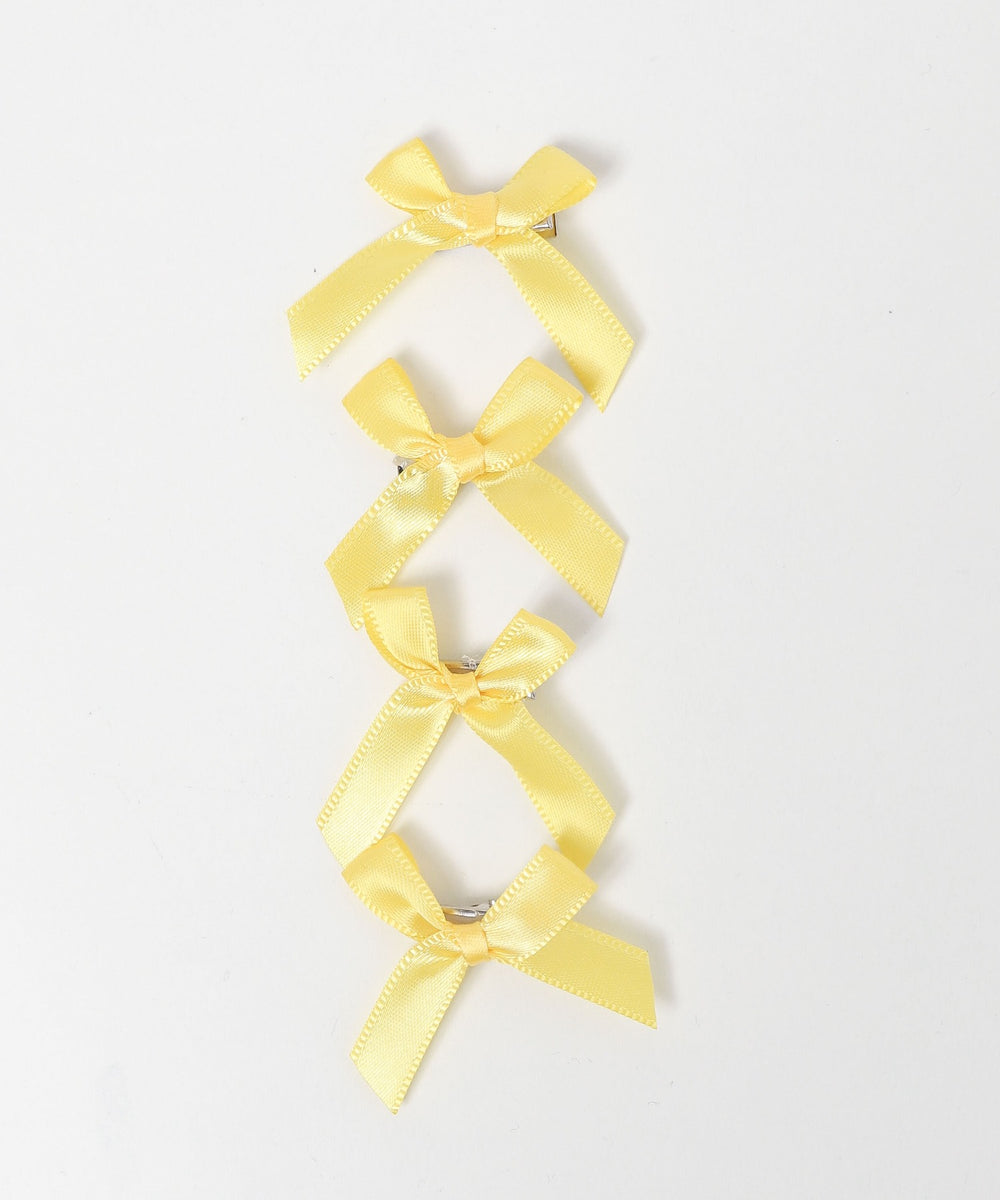 カラフルプチリボンヘアクリップ4P