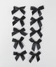 リボンヘアクリップセット10P/ブラック