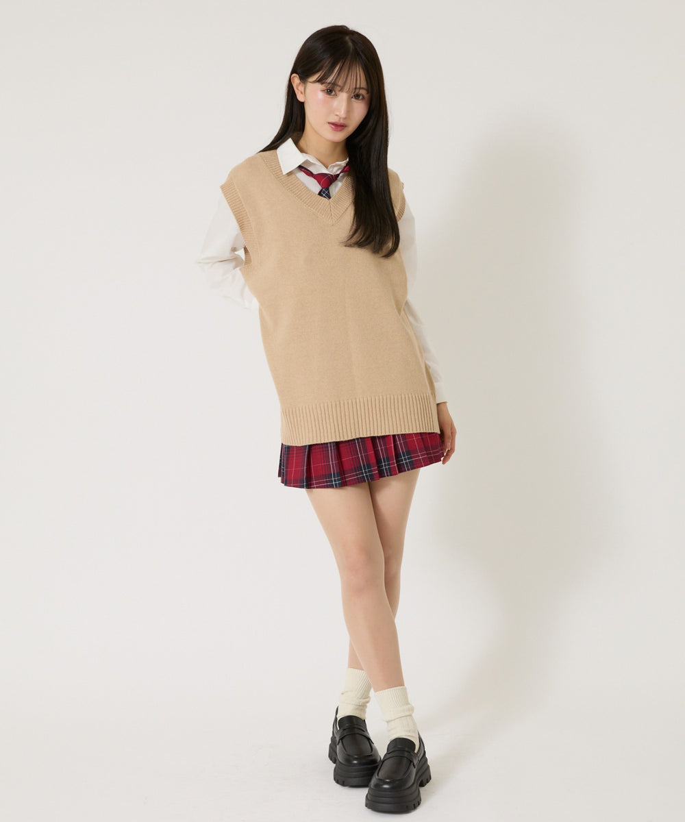 ベージュ モデル:158cm F着用