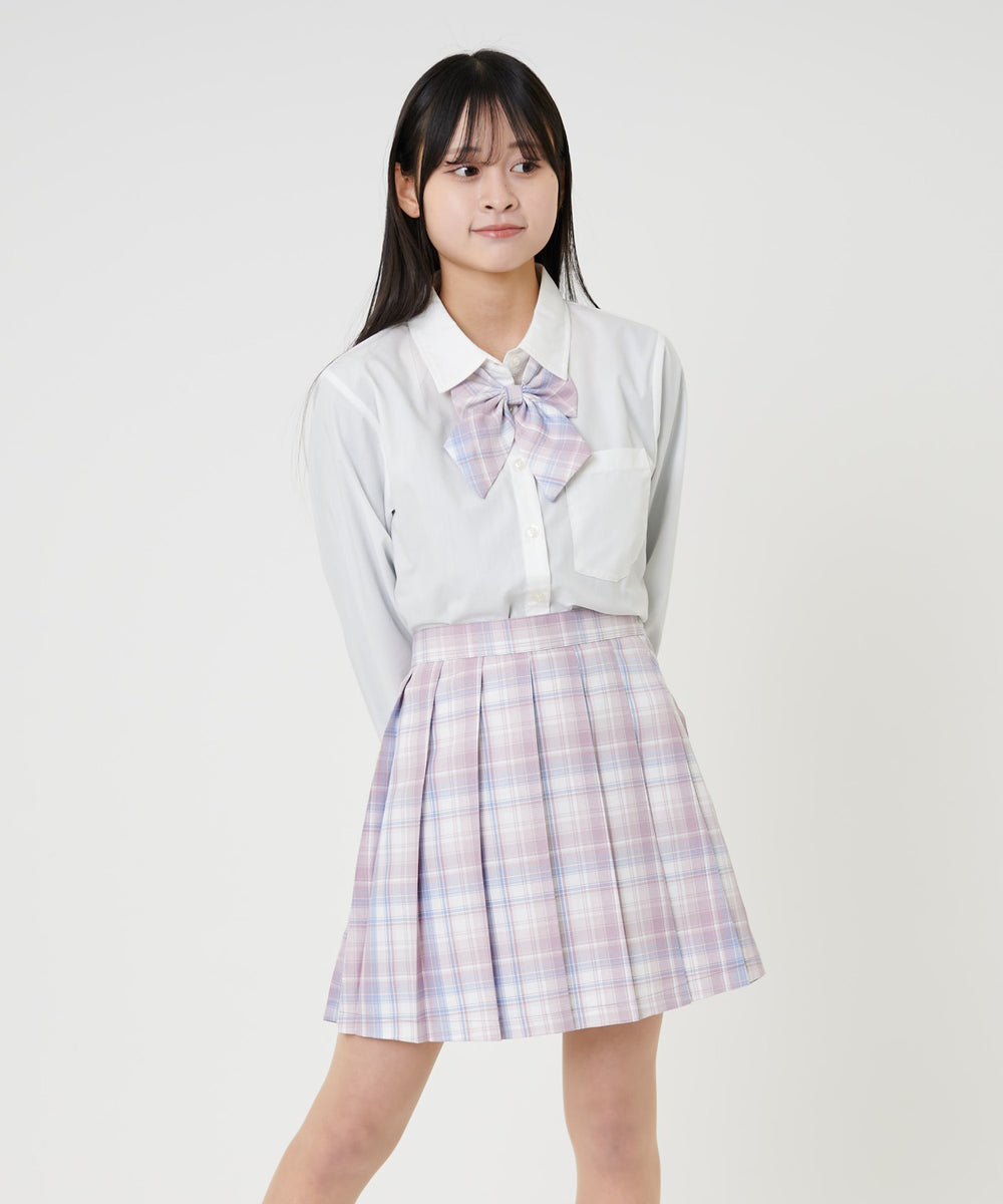 ホワイトチェック2 モデル:155cm L着用