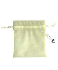 ハートチャーム付きシースルー巾着ポーチ