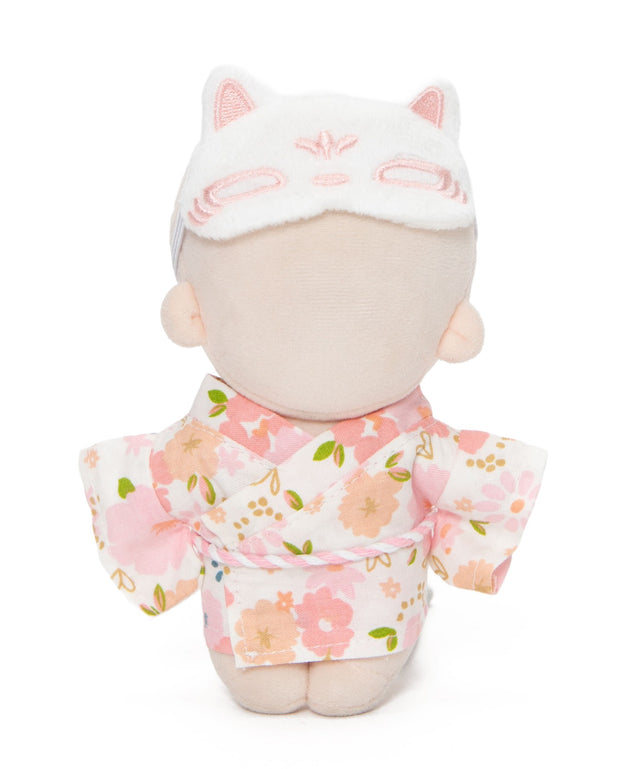 ぬいお面付き浴衣セット15cm/Lピンク