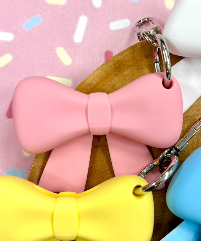 BIGリボンリップチャームキーホルダー/Lピンク