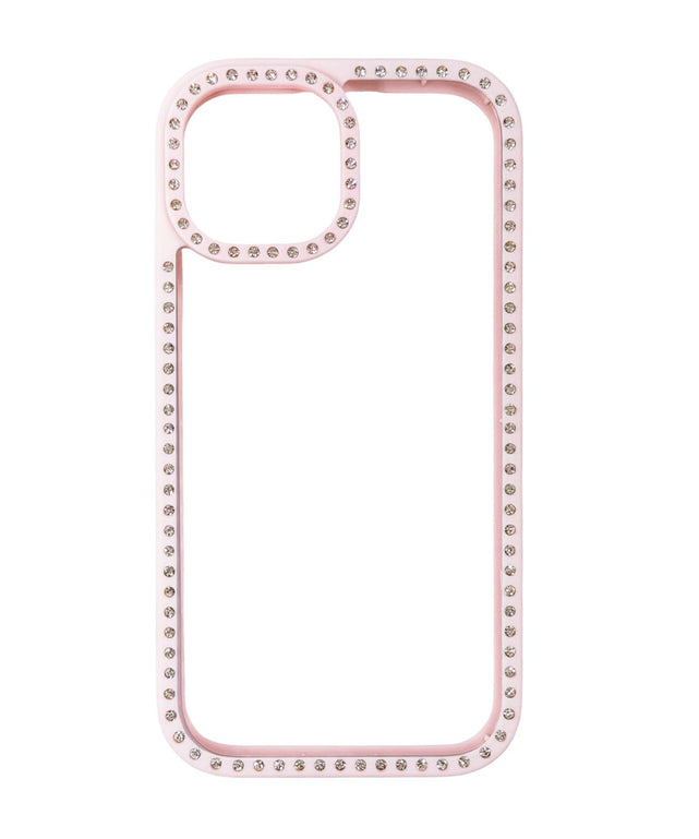 両面ビジューフレームiphoneケース(ピンク)/柄1:iphone15