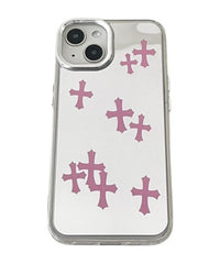 ミラークロスiphoneケース（ピンク）