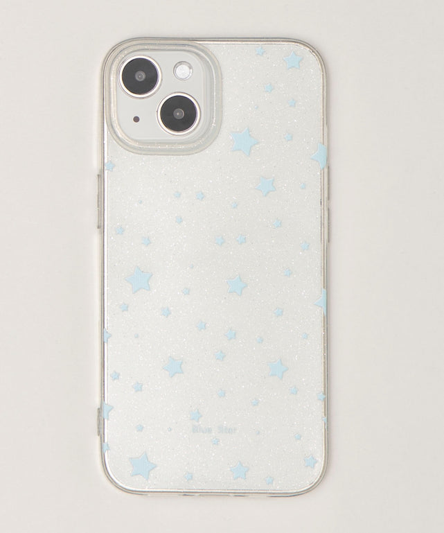 クリアキラキラスターiphoneケース/柄１(iPhone13/14)