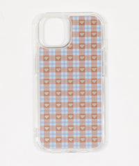 チェックミラーiphoneケース（ブラウンソノタ）